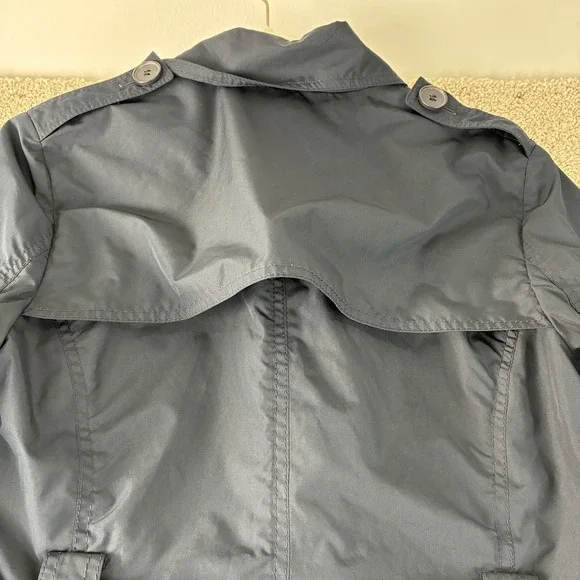 The Limited Womens Trench Coat Medium Blue Rain Lightweight Jacket Casual Career - Picture 8 of 9